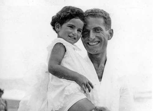 Associazione Dream Team - Donne in Rete: Liliana Segre da bambina, insieme al suo papà Alberto, morto ad Auschwitz